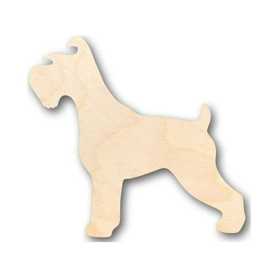 Unfinished Wood Schnauzer Dog Shape - Animal - Pet - Craft - up to 46" DIY 20" / 1/8"