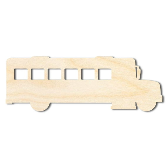 Unfinished Wood School Bus Shape 30" / 1/2"