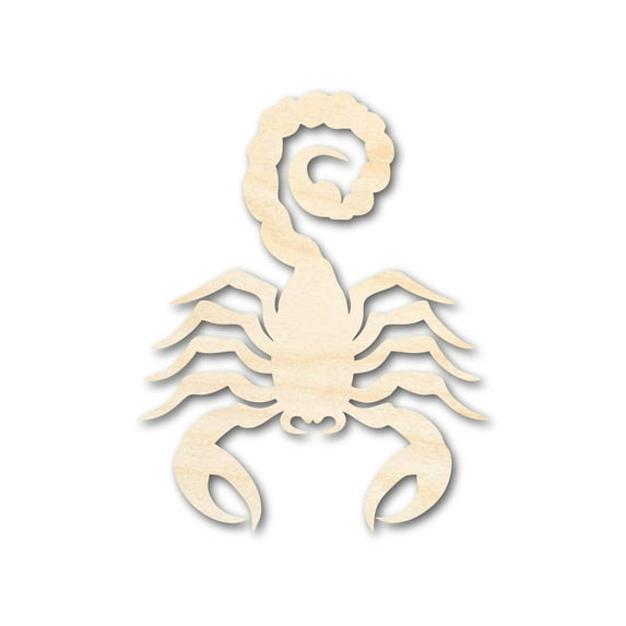 Unfinished Wood Scorpio Shape - Zodiac Craft - up to 46" 46" / 1/2"