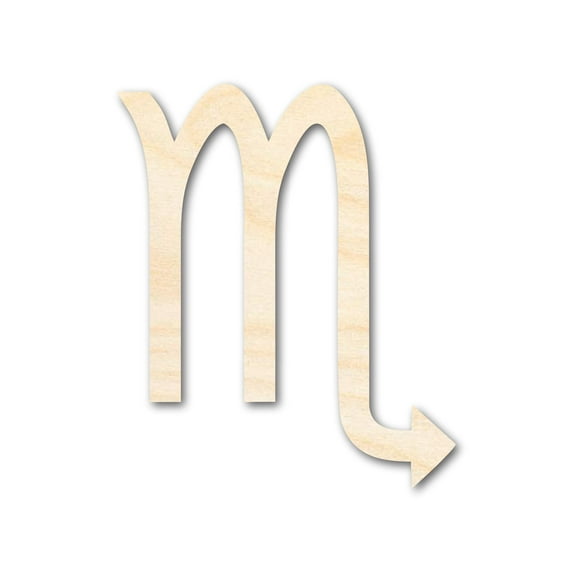 Unfinished Wood Scorpio Sign Shape - Zodiac Craft - up to 46" 6" / 1/8"