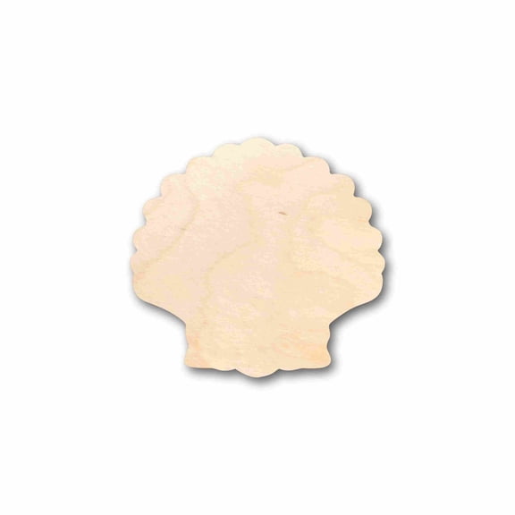 Unfinished Wood Sea Shell Clam Silhouette - Craft- up to 46" DIY 4" / 1/4"
