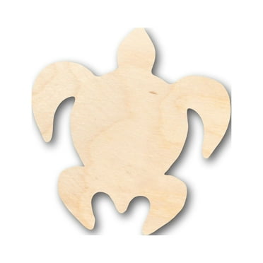 Unfinished Wood Sea Turtle Shape - Craft - up to 46" DIY 3" / 1/2"