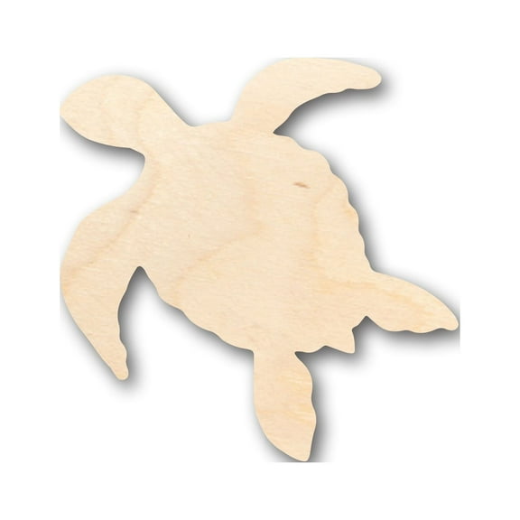 Unfinished Wood Sea Turtle Shape - Craft - up to 46" DIY 5" / 1/8"