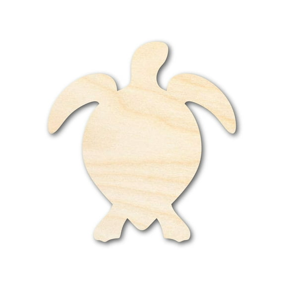 Bigger Better | Unfinished Wood Sea Turtle Shape | DIY Craft Cutout 18" / 1/2"