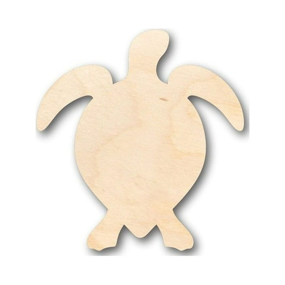 Unfinished Wood Sea Turtle Shape - Ocean - Nursery - Craft - up to 46" DIY 14" / 1/8"
