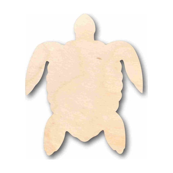 Unfinished Wood Sea Turtle Silhouette - Craft- up to 46" DIY 10" / 3/4"