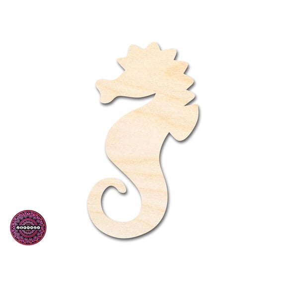 Unfinished Wood Seahorse Shape | JGrondz | DIY Craft Cutout 4" / 1/8"