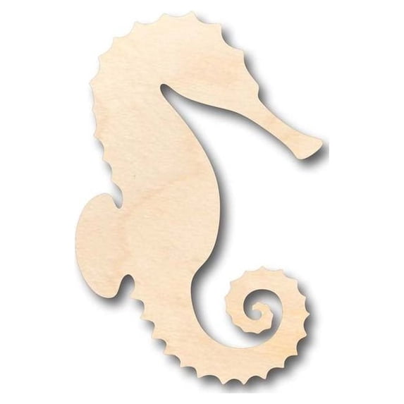 Unfinished Wood Seahorse Shape - Ocean - Nursery - Craft - up to 46" DIY 12" / 1/8"