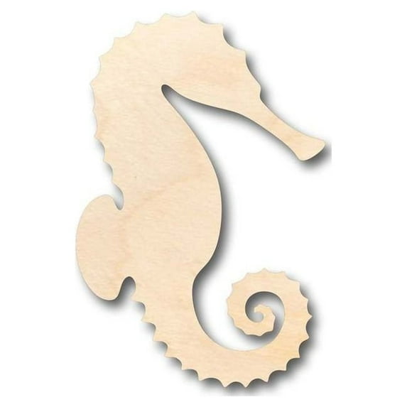 Unfinished Wood Seahorse Shape - Ocean - Nursery - Craft - up to 46" DIY 16" / 1/8"