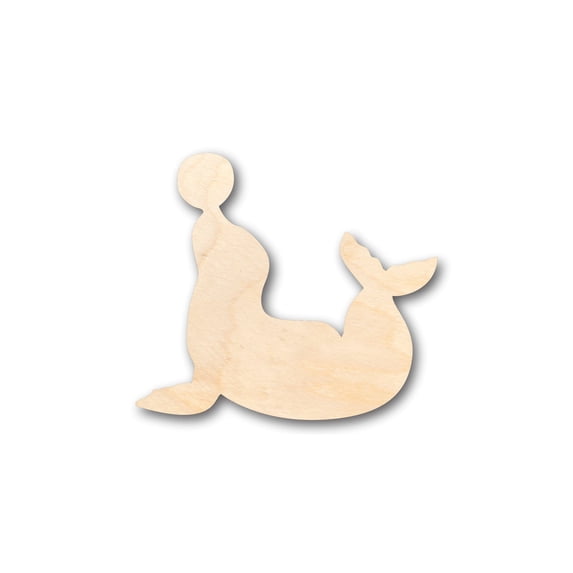 Unfinished Wood Seal Shape - Craft - up to 36" DIY 46" / 3/4"