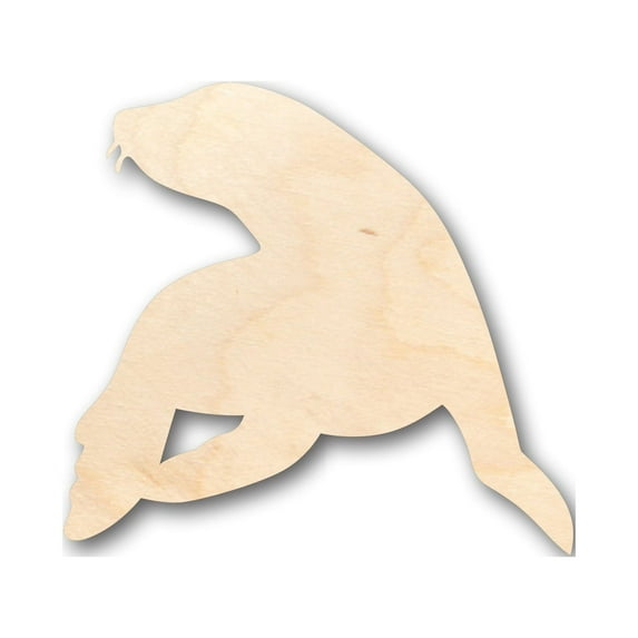 Unfinished Wood Seal Shape - Craft - up to 46" DIY 36" / 3/4"