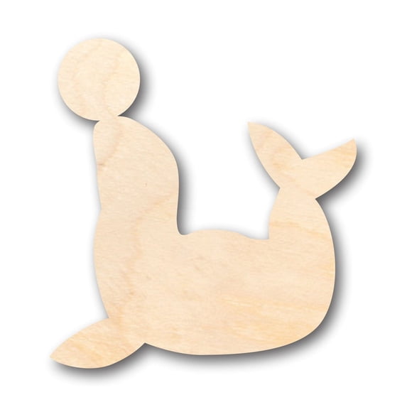 Unfinished Wood Seal with Ball Shape - Craft - up to 46" DIY 14" / 1/2"