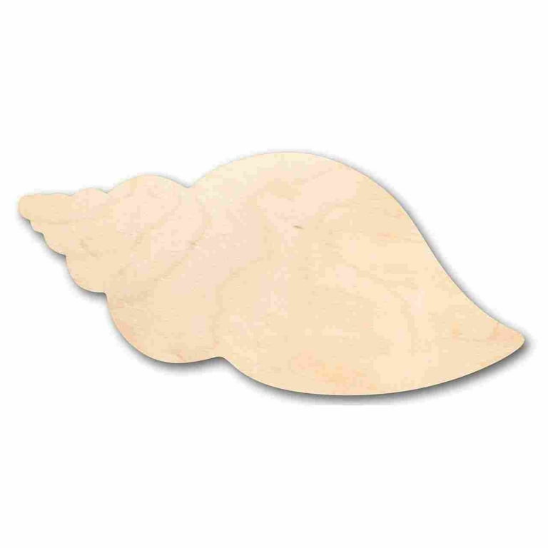 Shell - Laser Cut Out Unfinished Wood Craft Shape SEA52 Shell - Laser Cut Out Unfinished Wood Craft Shape SEA52