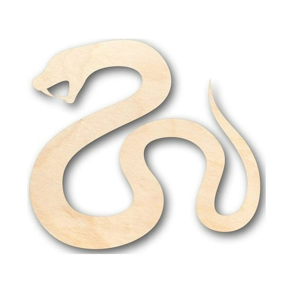 Unfinished Wood Serpent Snake Shape - Animal - Wildlife - Craft - up to 46" DIY 20" / 1/8"