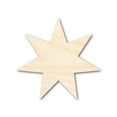 thumbnail image 1 of Unfinished Wood Seven Pointed Star Shape - Craft - up to 46" DIY 6" / 1/2", 1 of 3