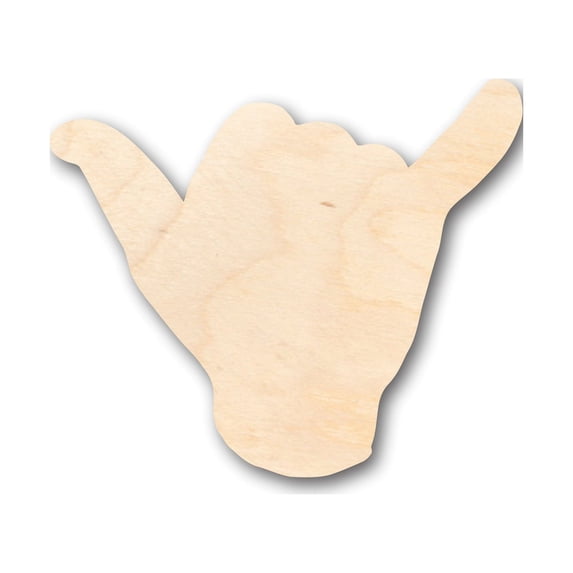 Unfinished Wood Shaka Shape - Craft - up to 46" DIY 24" / 3/4"