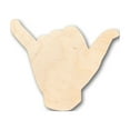 thumbnail image 1 of Unfinished Wood Shaka Sign Language Shape - Craft - up to 46" DIY 36" / 1/2", 1 of 3