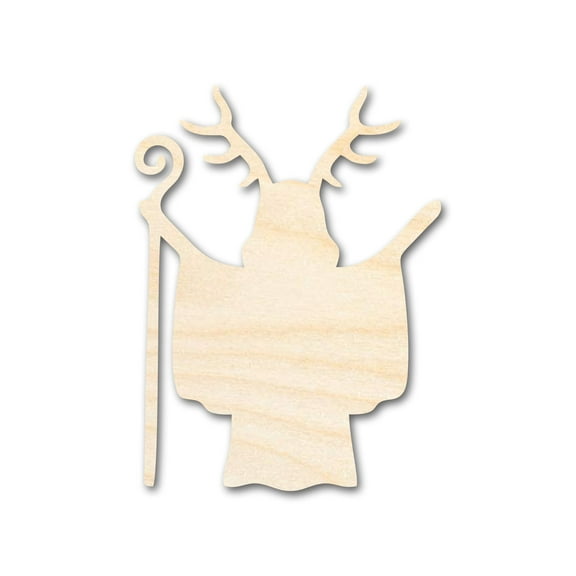 Unfinished Wood Shaman Shape - Craft - up to 46" 7" / 1/2"