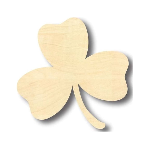 Unfinished Wood Shamrock Shape - St Patrick's - Craft - up to 46" DIY 7" / 1/8"