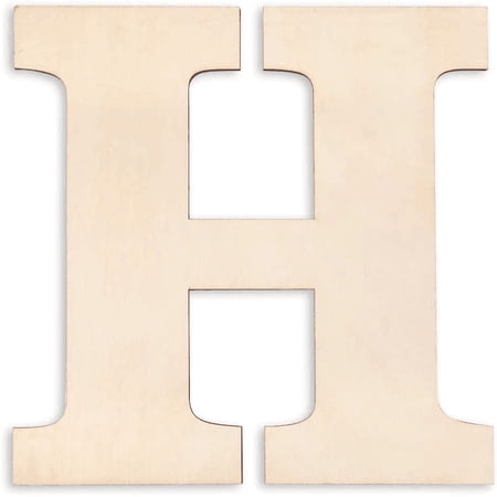 Unfinished Wood Shape Letter H BurlyWood 4pcs/bag