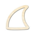 thumbnail image 1 of Unfinished Wood Shark Fin Outline Shape | DIY Craft Cutout 3" / 1/8", 1 of 3