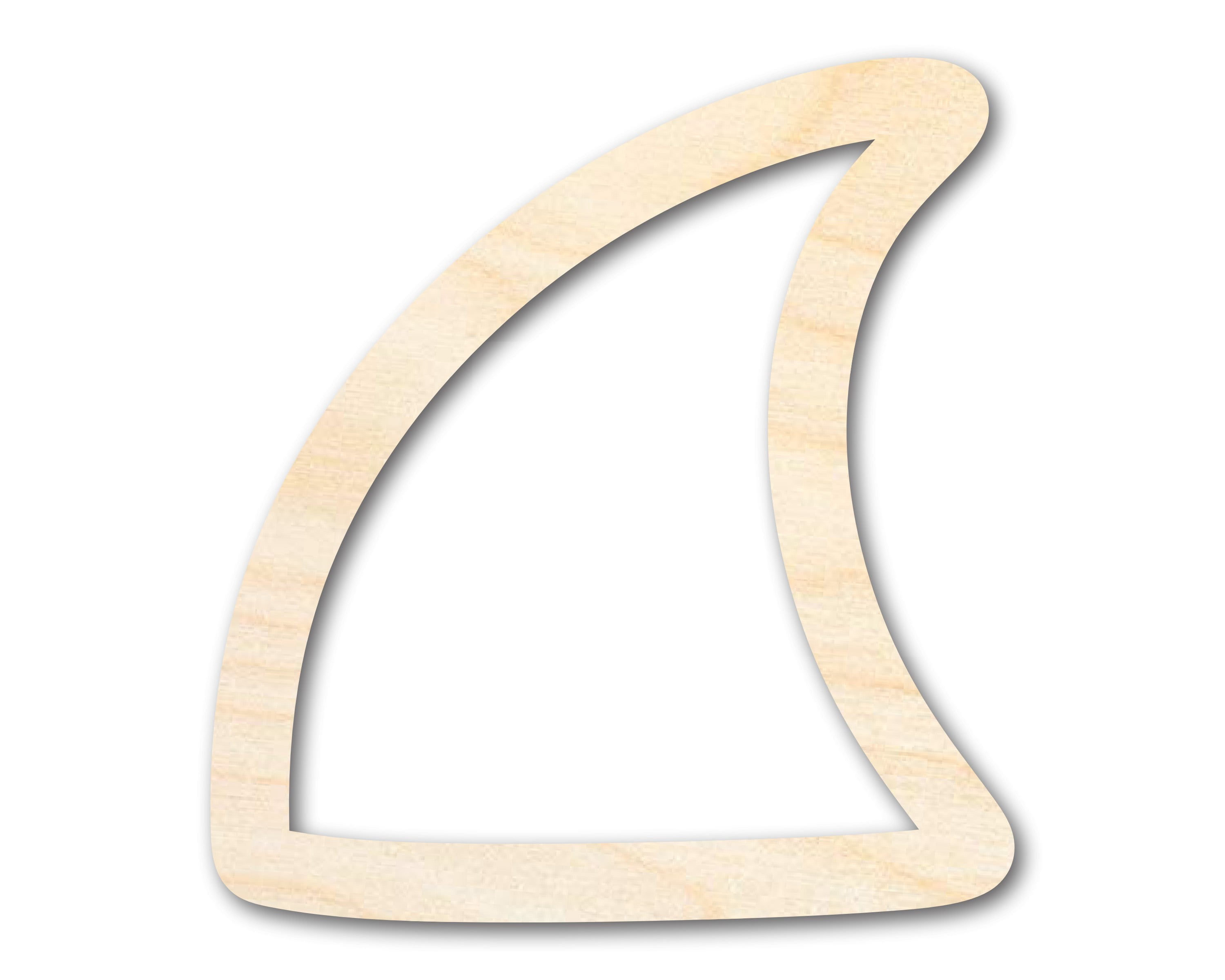 Fin Outline Unfinished Wood Shark Fin Outline Shape | DIY Craft Cutout 4