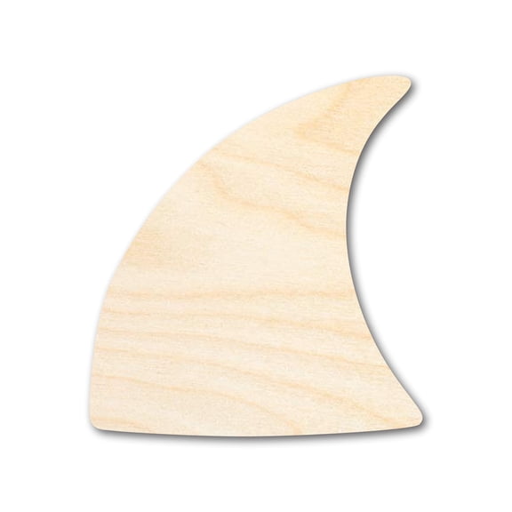 Bigger Better | Unfinished Wood Shark Fin Shape | DIY Craft Cutout | 18" / 1/2"