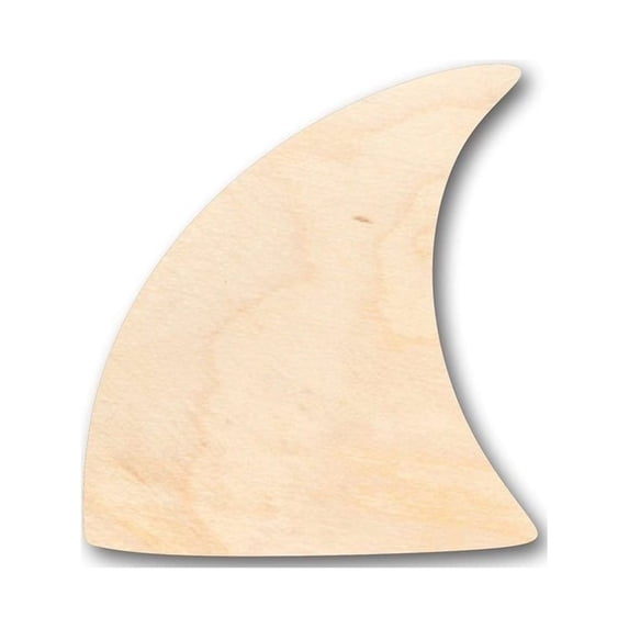 Unfinished Wood Shark Fin Shape - Ocean - Beach - Nursery - Craft - up to 46" DIY 8" / 1/2"