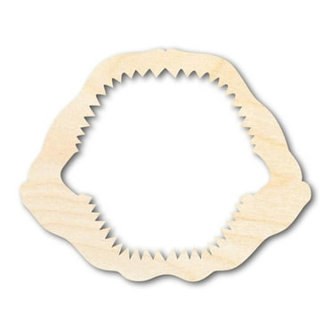 Unfinished Wood Shark Jaw Shape | DIY Craft Cutout | up to 46" DIY 3" / 1/4"