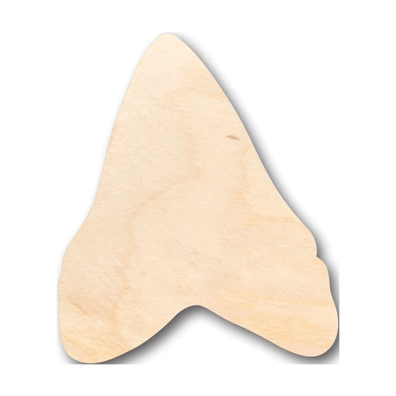 Unfinished Wood Shark Tooth Shape - Craft - up to 46" DIY 4" / 1/4"