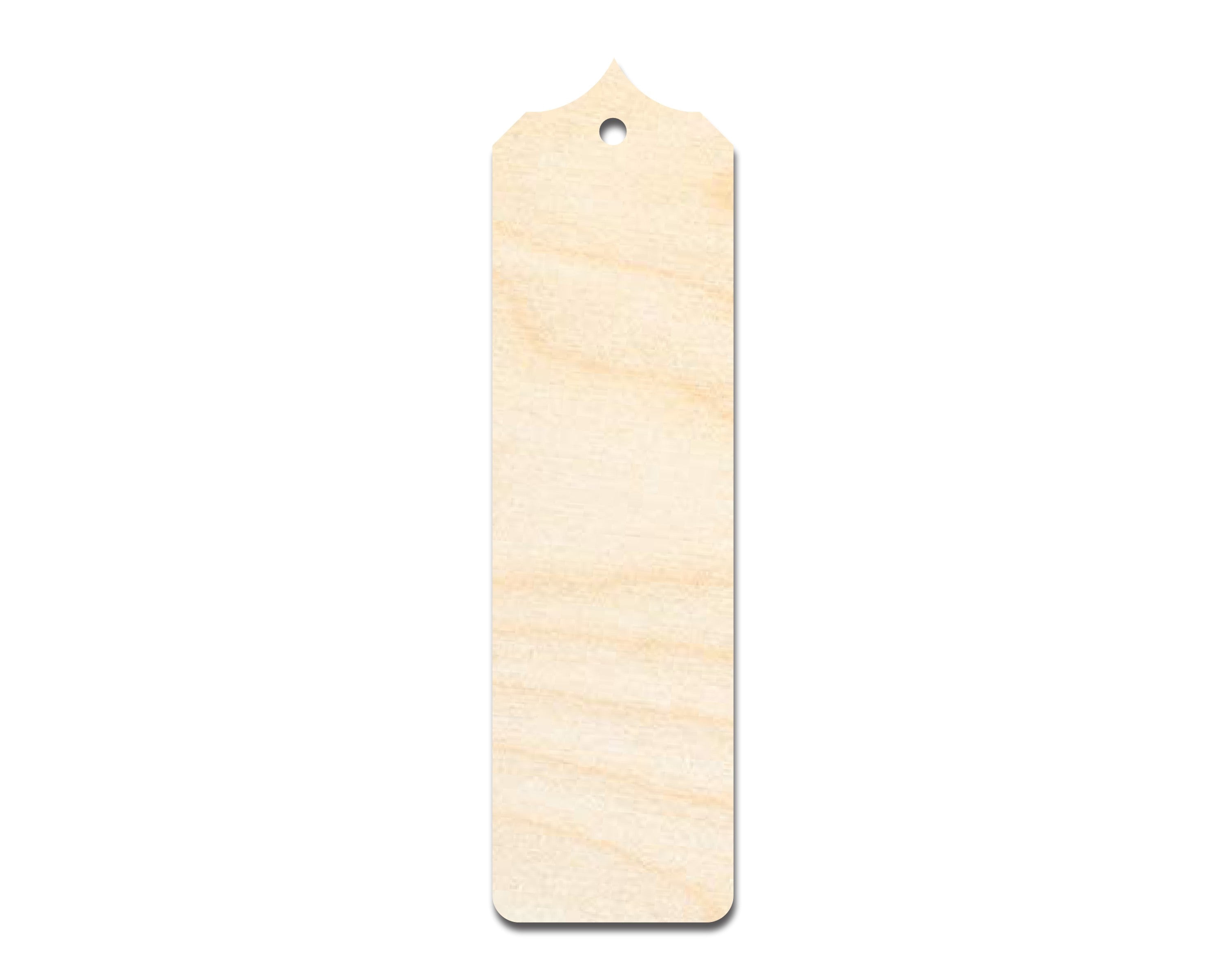 Sharp Bookmark Unfinished Wood Sharp Pointed Top Bookmark Shape | DIY Craft Cutout 6 ...