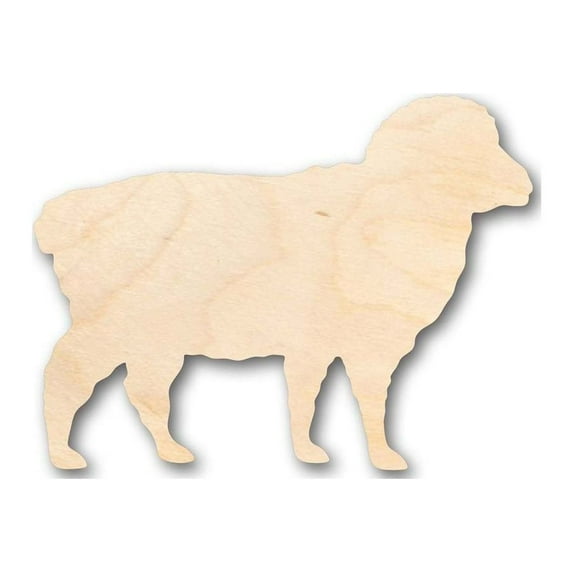 Unfinished Wood Sheep Shape - Farm Animal - Craft - up to 24" DIY 6" / 3/4"