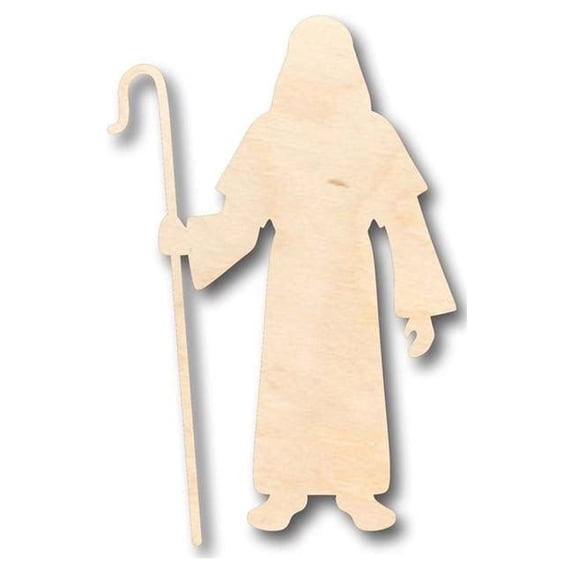 Unfinished Wood Shepherd Shape - Bible - History - Craft - up to 46" DIY 16" / 1/4"