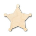 thumbnail image 1 of Unfinished Wood Sheriff Badge Shape - Law Enforcement - Craft - up to 46" DIY 20" / 1/2", 1 of 3
