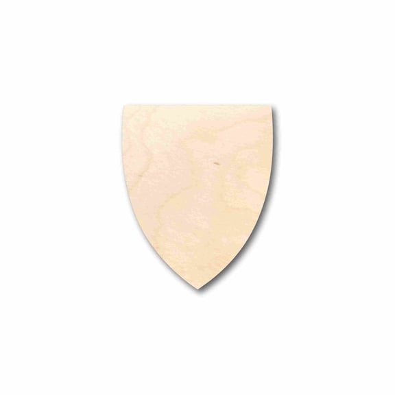 Unfinished Wood Shield Flat Top Silhouette - Craft- up to 46" DIY 8" / 1/8"