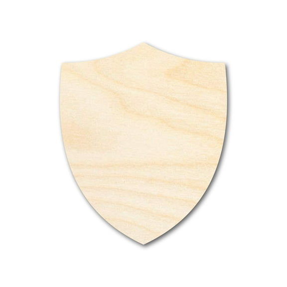 Bigger Better | Unfinished Wood Shield Shape |  DIY Craft Cutout 18" / 1/4"