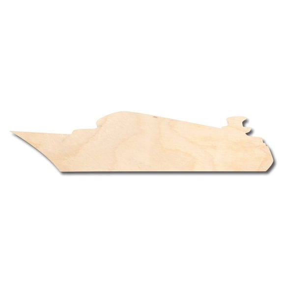 Unfinished Wood Ship Shape - Craft - up to 46" DIY 8" / 1/4"