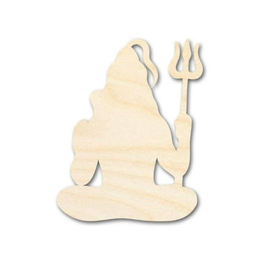 Unfinished Wood Shiva Shape - Craft - up to 46" 10" / 1/4"