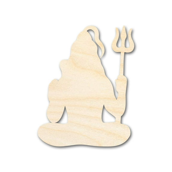 Unfinished Wood Shiva Shape - Craft - up to 46" 14" / 1/4"
