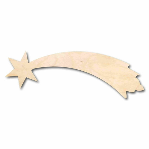 Unfinished Wood Shooting Star Silhouette - Craft- up to 46" DIY 18" / 1/4"