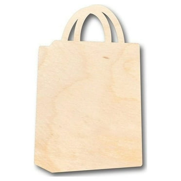 Unfinished Wood Shopping Bag Shape - Craft - up to 46" DIY 20" / 1/4"