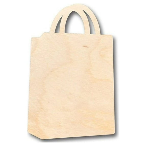 Unfinished Wood Shopping Bag Shape - Craft - up to 46" DIY 14" / 1/4"