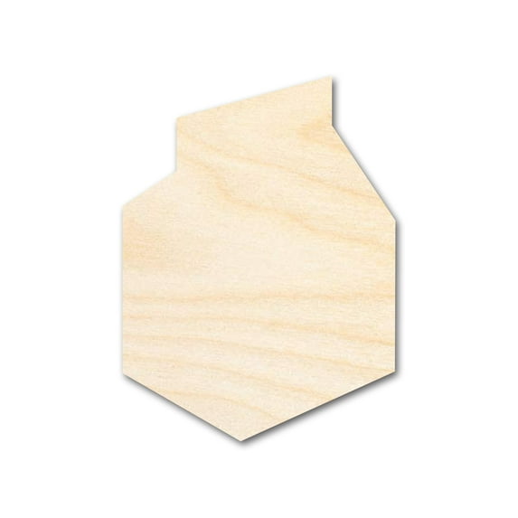 Unfinished Wood Short Milk Carton Shape | DIY Craft Cutout | up to 46 ...