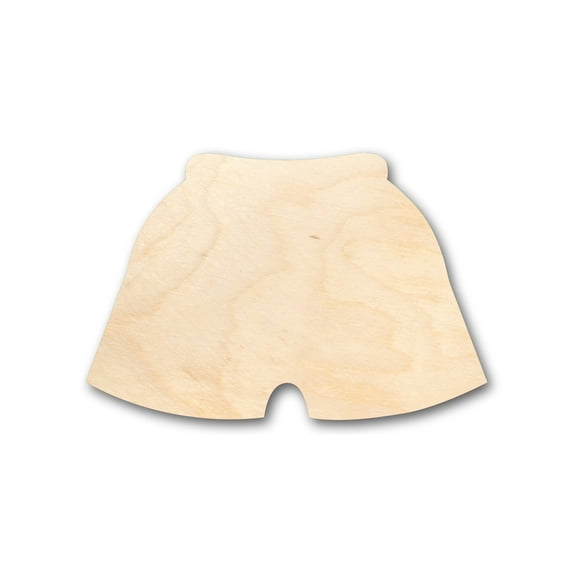 Unfinished Wood Shorts Swim Trunks Shape - Craft - up to 46" DIY 24" / 3/4"