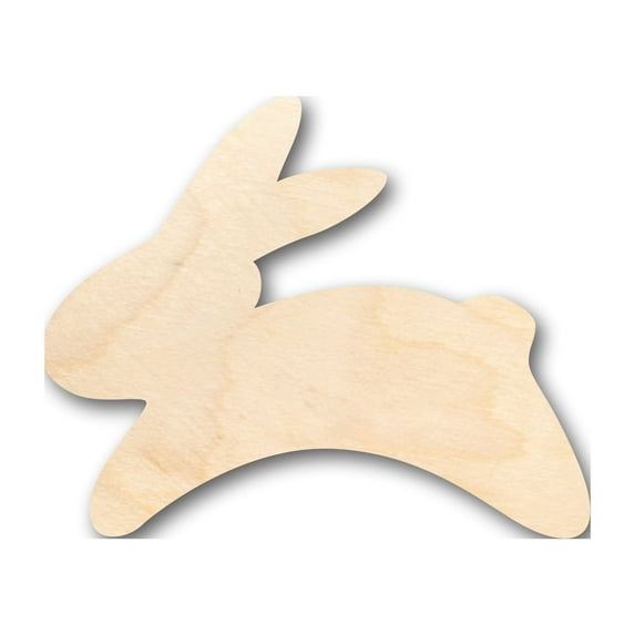 Unfinished Wood Simple Bunny Shape - Craft - up to 46" DIY 36" / 1/2"