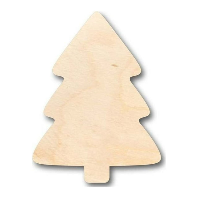 Unfinished Wood Simple Christmas Tree Shape - Craft - up to 46" DIY 4" / 1/2"