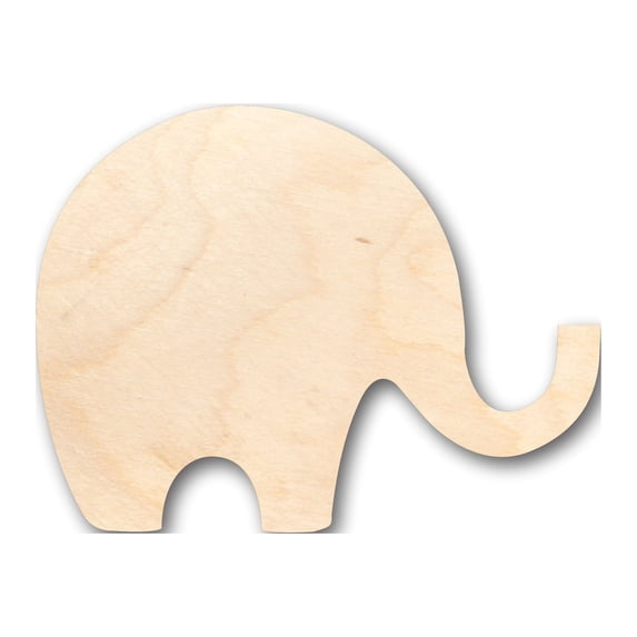 Unfinished Wood Simple Elephant Shape - Craft - up to 46" DIY 18" / 3/4"