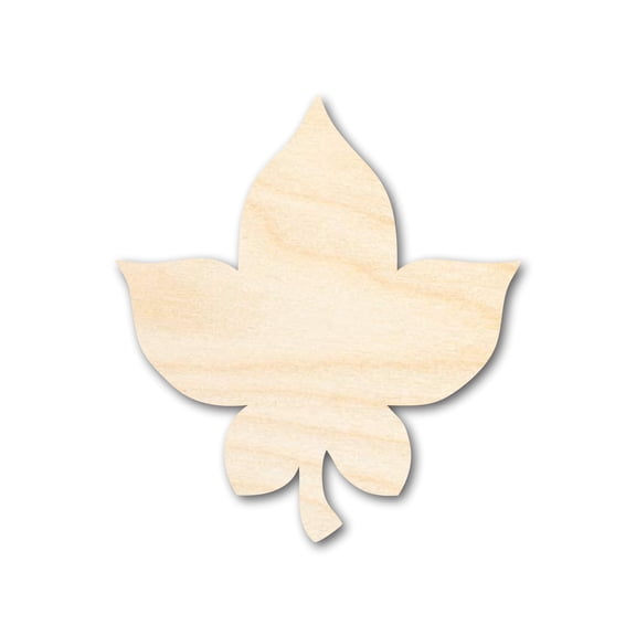 Unfinished Wood Simple Fall Leaf Shape | DIY Craft Cutout 3" / 1/8"