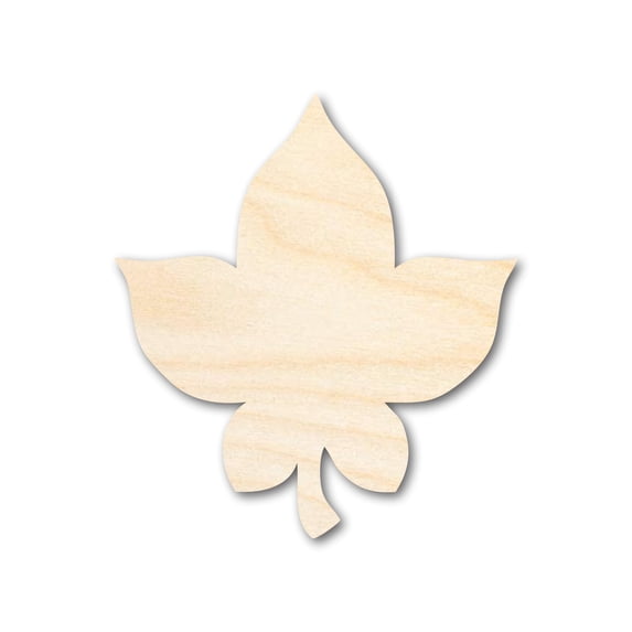 Unfinished Wood Simple Fall Leaf Shape | DIY Craft Cutout 8" / 1/8"