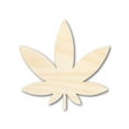 thumbnail image 1 of Unfinished Wood Simple Marijuana Leaf Shape - Craft - up to 46" DIY 6" / 1/4", 1 of 4
